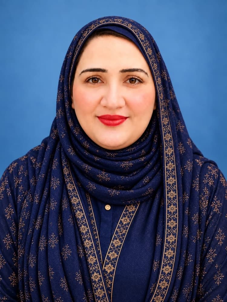 Portrait of Nosheen Israr, Finance Secretary of Muhammadi Foundation.