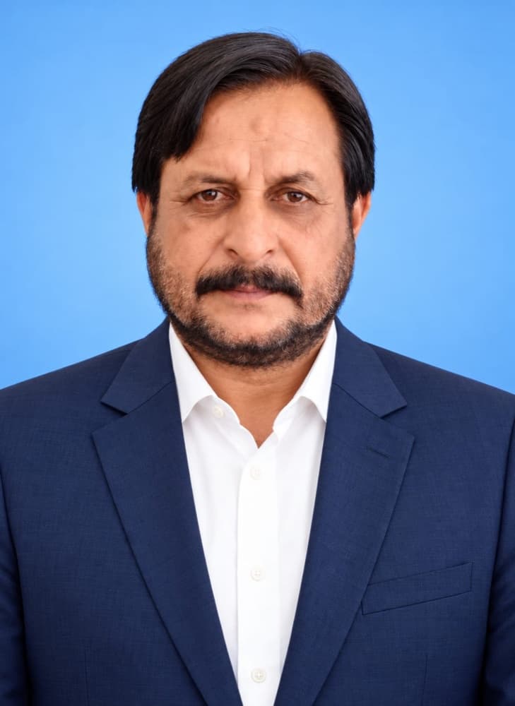 Portrait of Raja Hameed Satti, Joint General Secretary of Muhammadi Foundation.